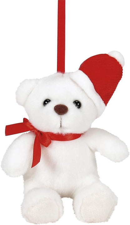 Marshmallow Holly Jolly Christmas Hanging Plush Soft Toy By Boyds Bears