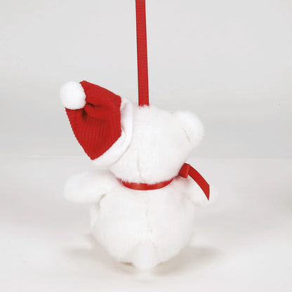 Marshmallow Holly Jolly Christmas Hanging Plush Soft Toy By Boyds Bears