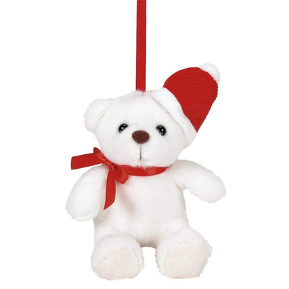 Marshmallow Holly Jolly Christmas Hanging Plush Soft Toy By Boyds Bears 6018000