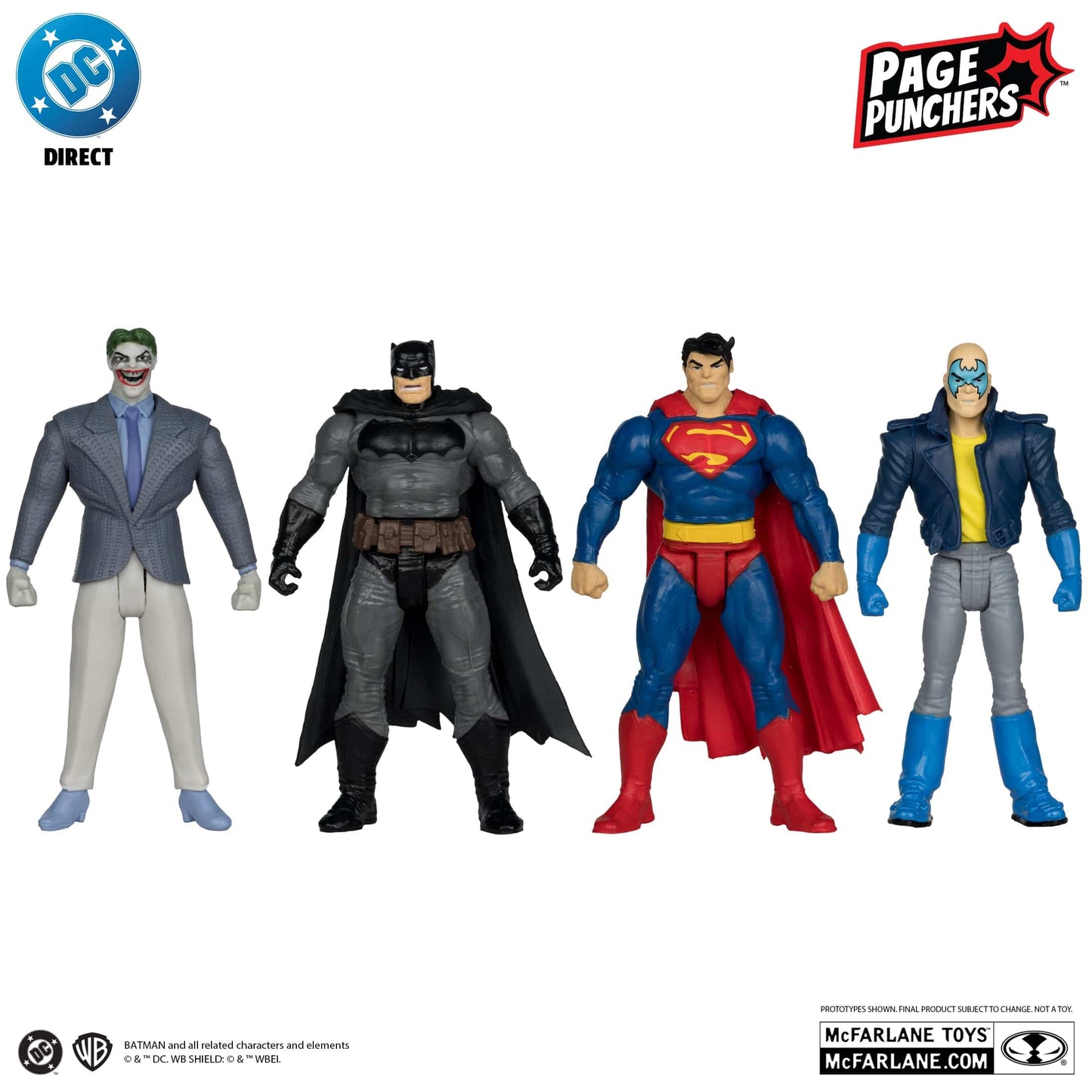 McFarlane Toys DC Direct Batman, Son of Batman, Superman & The Joker The Dark Knight Returns 4 Pack Page Punchers