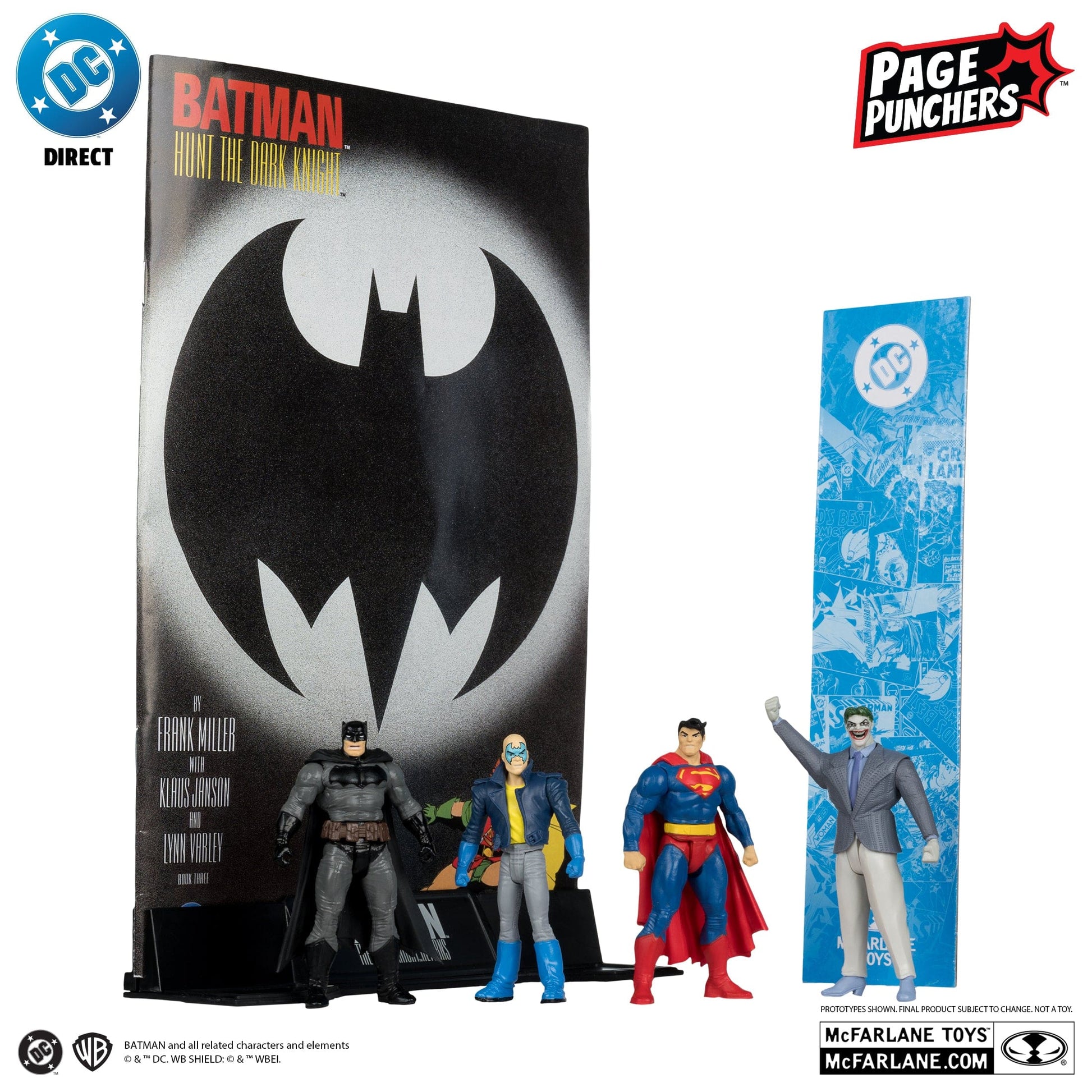 McFarlane Toys DC Direct Batman, Son of Batman, Superman & The Joker The Dark Knight Returns 4 Pack Page Punchers