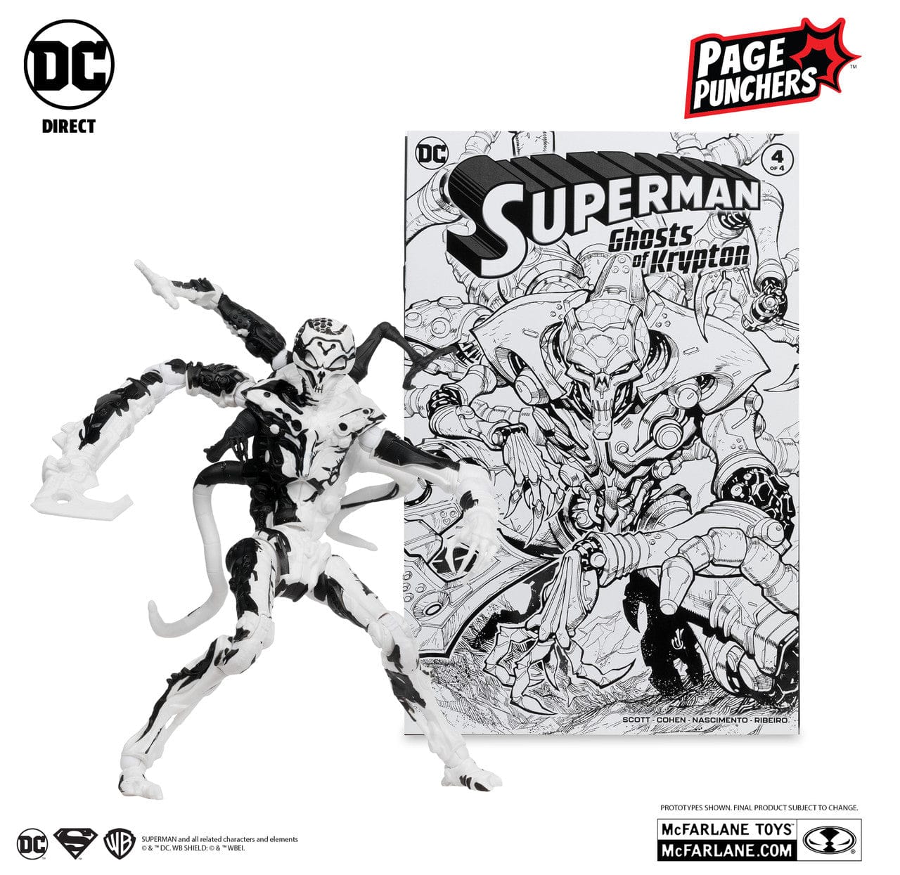 McFarlane Toys DC Direct Ghosts Of Krypton 4 Pack Sketch Edition Page Punchers