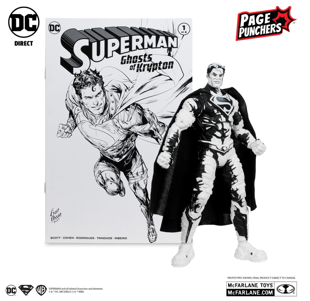 McFarlane Toys DC Direct Ghosts Of Krypton 4 Pack Sketch Edition Page Punchers