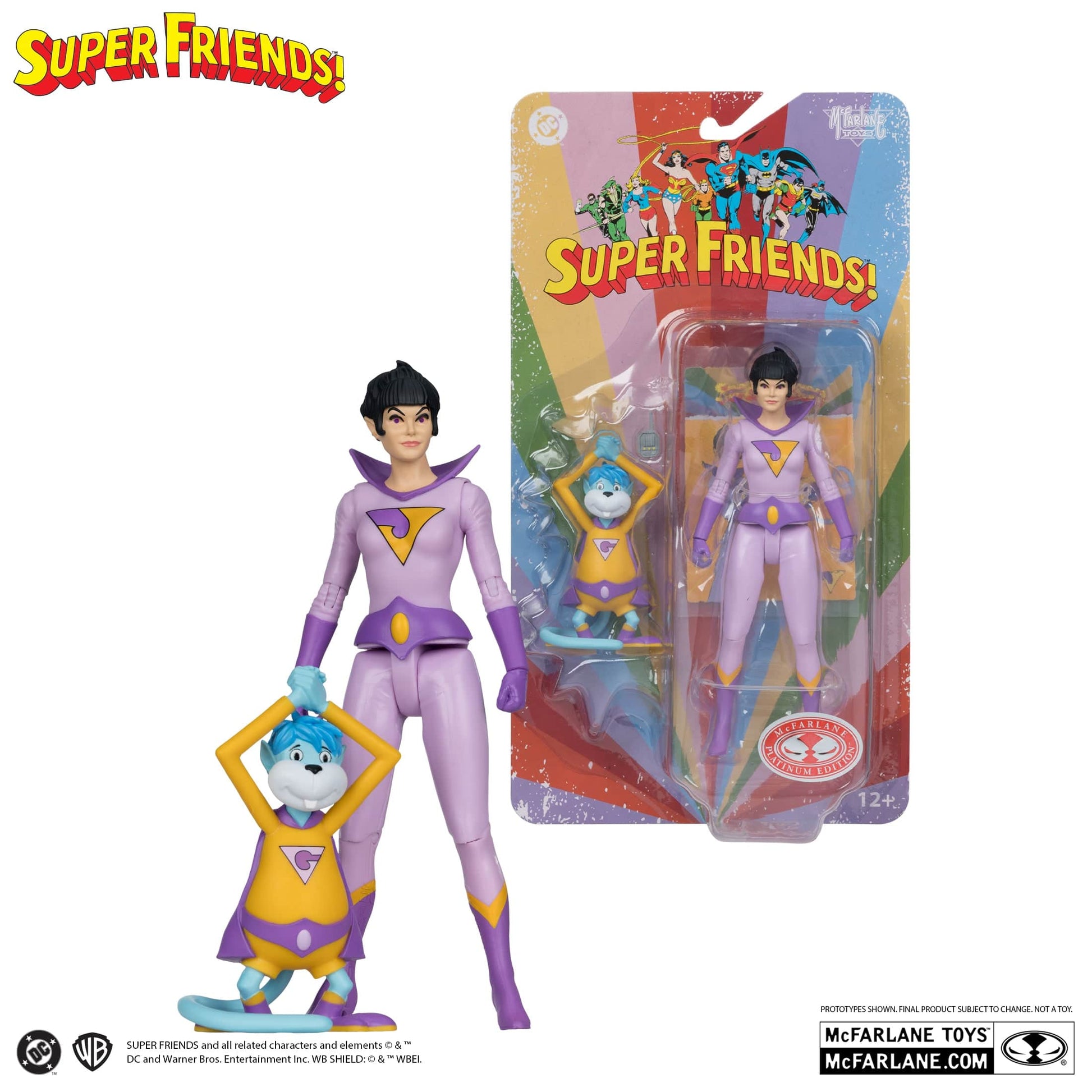 McFarlane Toys DC Direct Retro Jayna And Gleek Super Friends Action figures