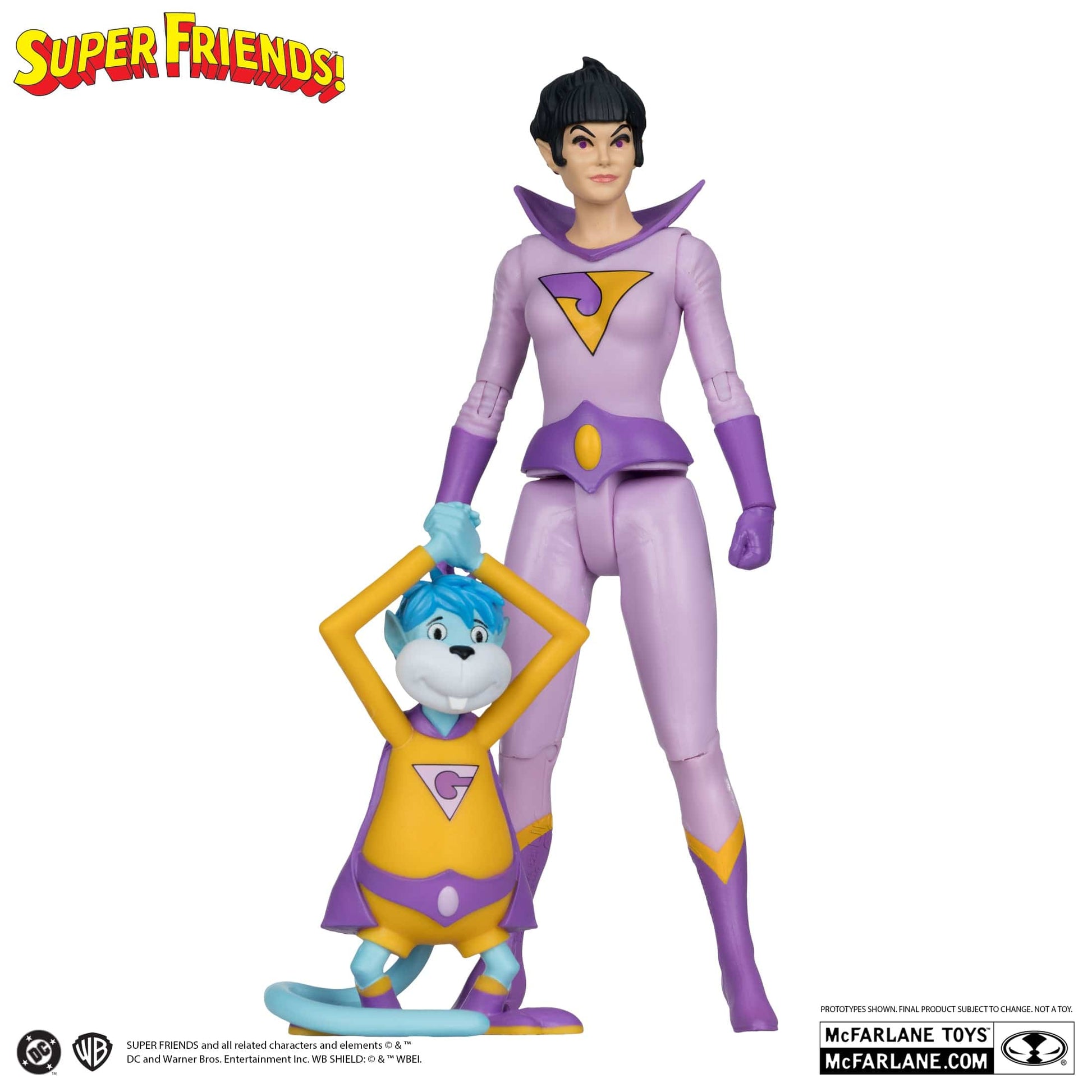 McFarlane Toys DC Direct Retro Jayna And Gleek Super Friends Action figures