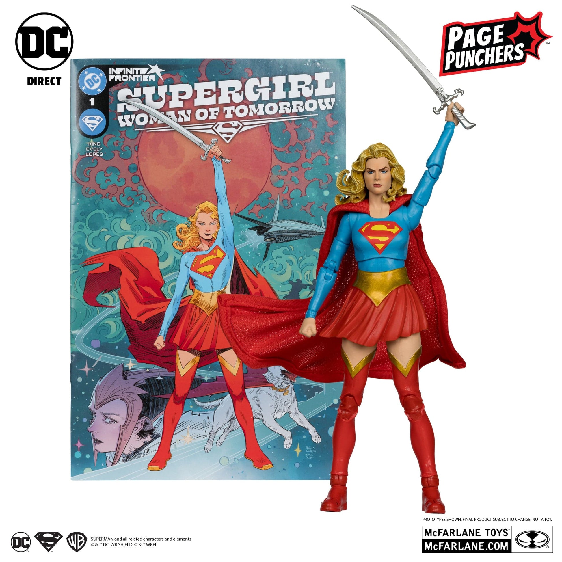 McFarlane Toys DC Direct Supergirl Woman Of Tomorrow With Comic Page Puncher