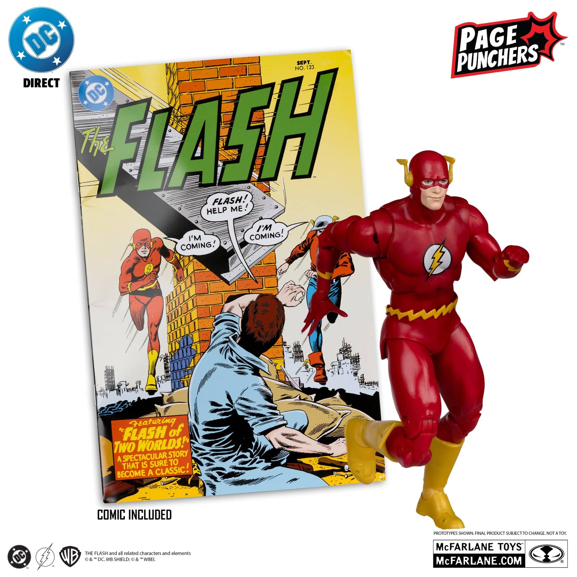 McFarlane Toys DC Direct The Flash Barry Allen The Flash #123 Page Puncher Action Figure