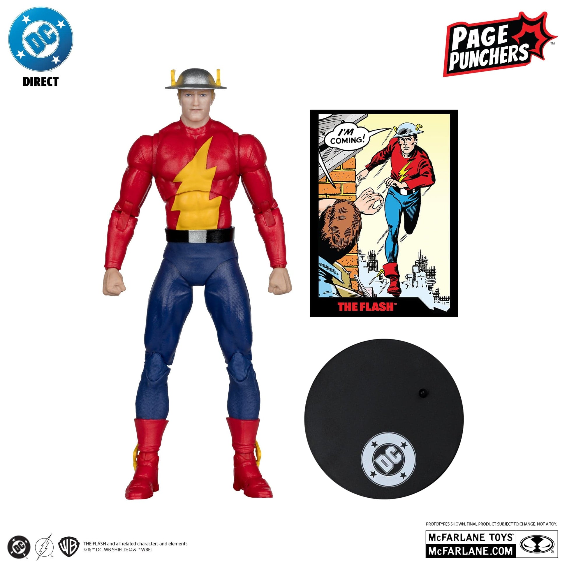 McFarlane Toys DC Direct The Flash Jay Garrick Platinum  Edition The Flash #123 Page Puncher Action Figure