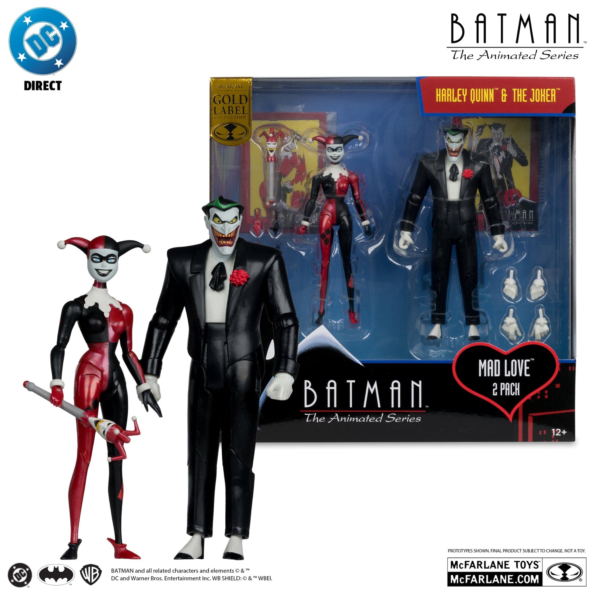 McFarlane Toys DC Direct The Joker & Harley Quinn Mad Love 2 Pack Batman The Animated Series Action Figures