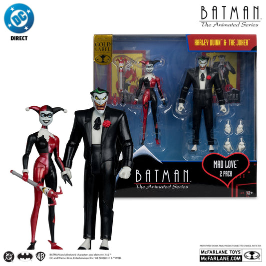 McFarlane Toys DC Direct The Joker & Harley Quinn Mad Love 2 Pack Batman The Animated Series Action Figures