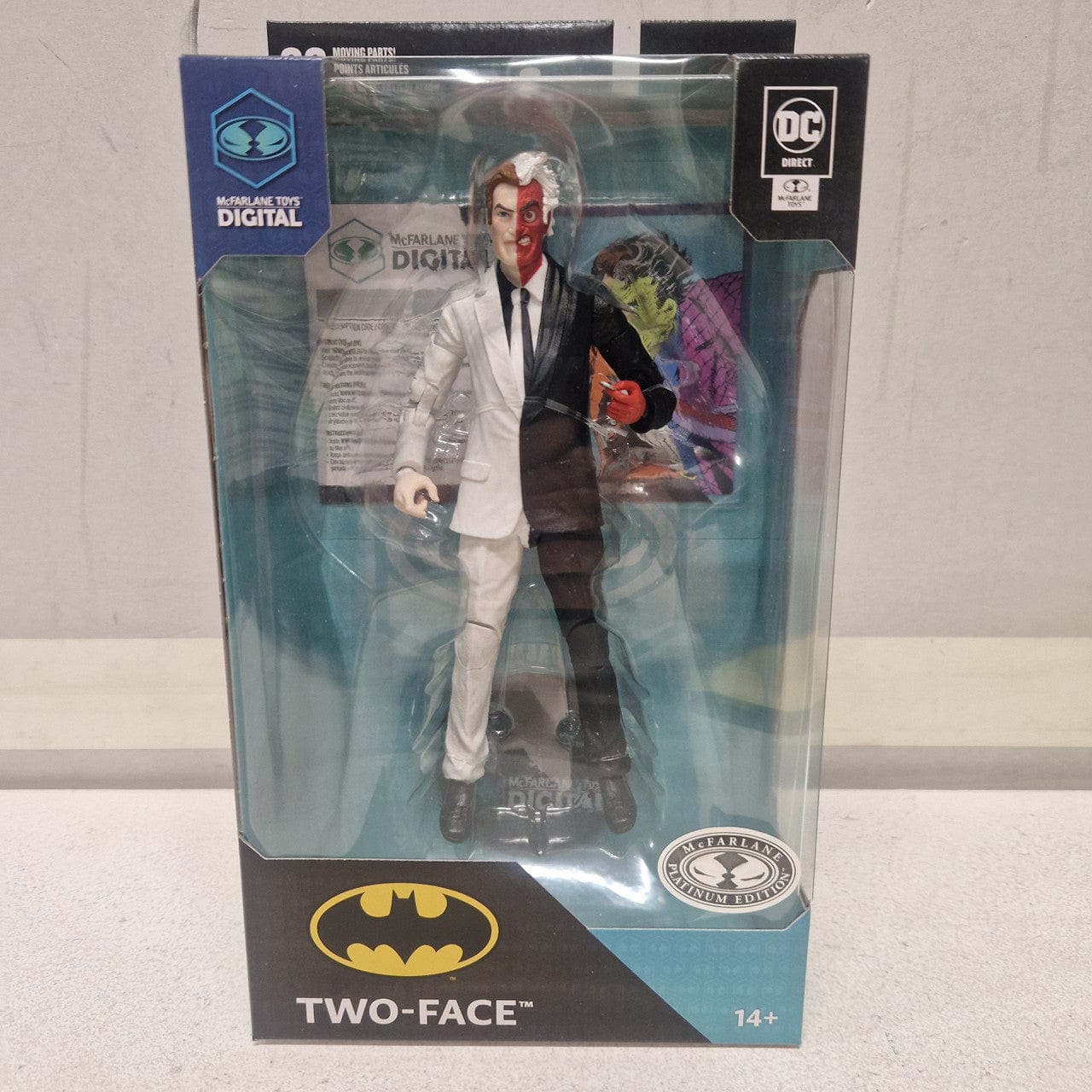 McFarlane Toys DC Direct Two Face Silver Age Platinum DC Digital