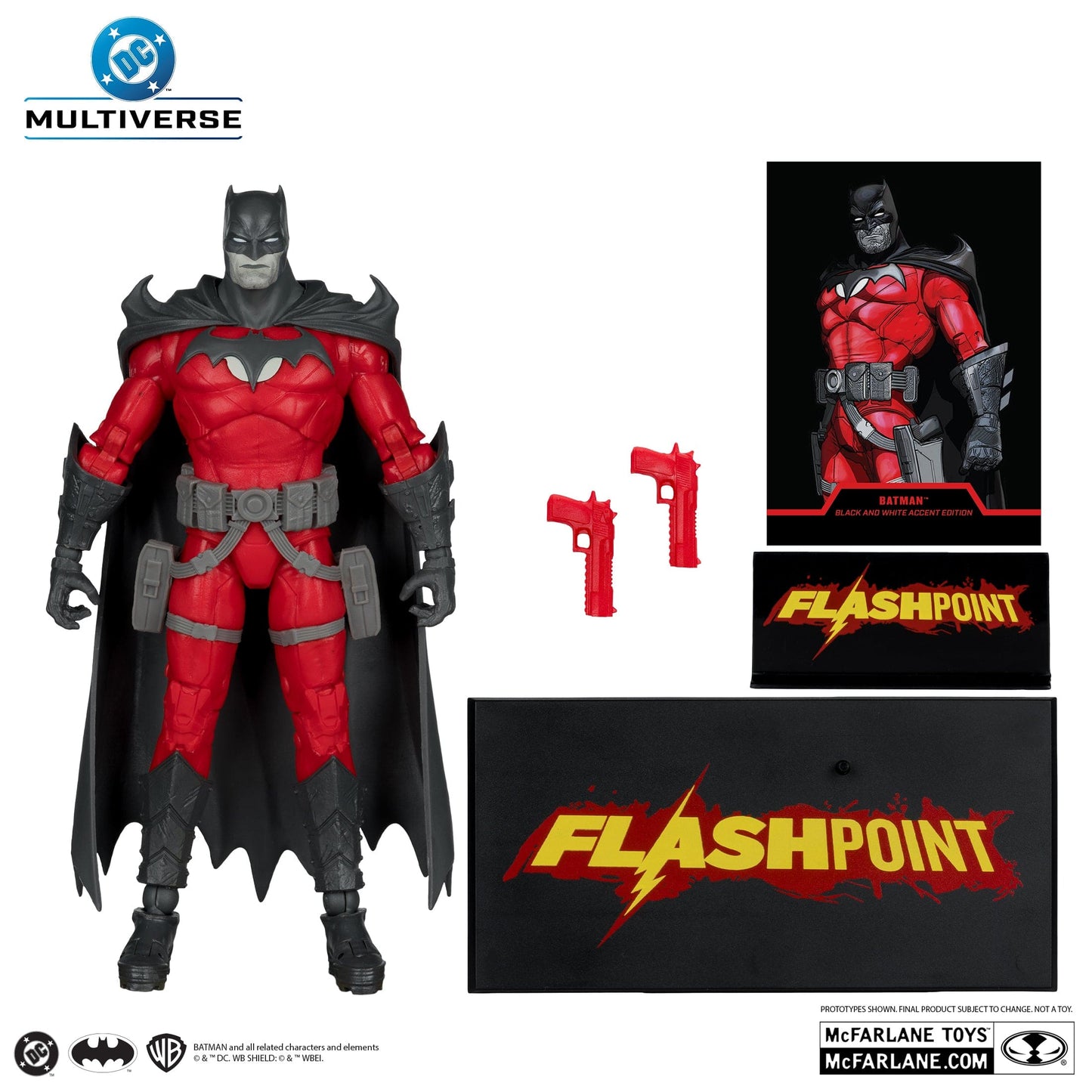 McFarlane Toys DC Multiverse Batman flashpoint Black & White Accent Edition