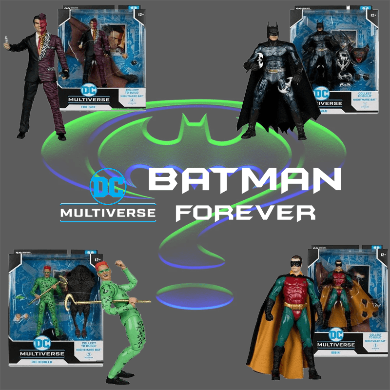 McFarlane Toys DC Multiverse Batman Forever 4 Pack Batman Robin Two-Face The Riddler