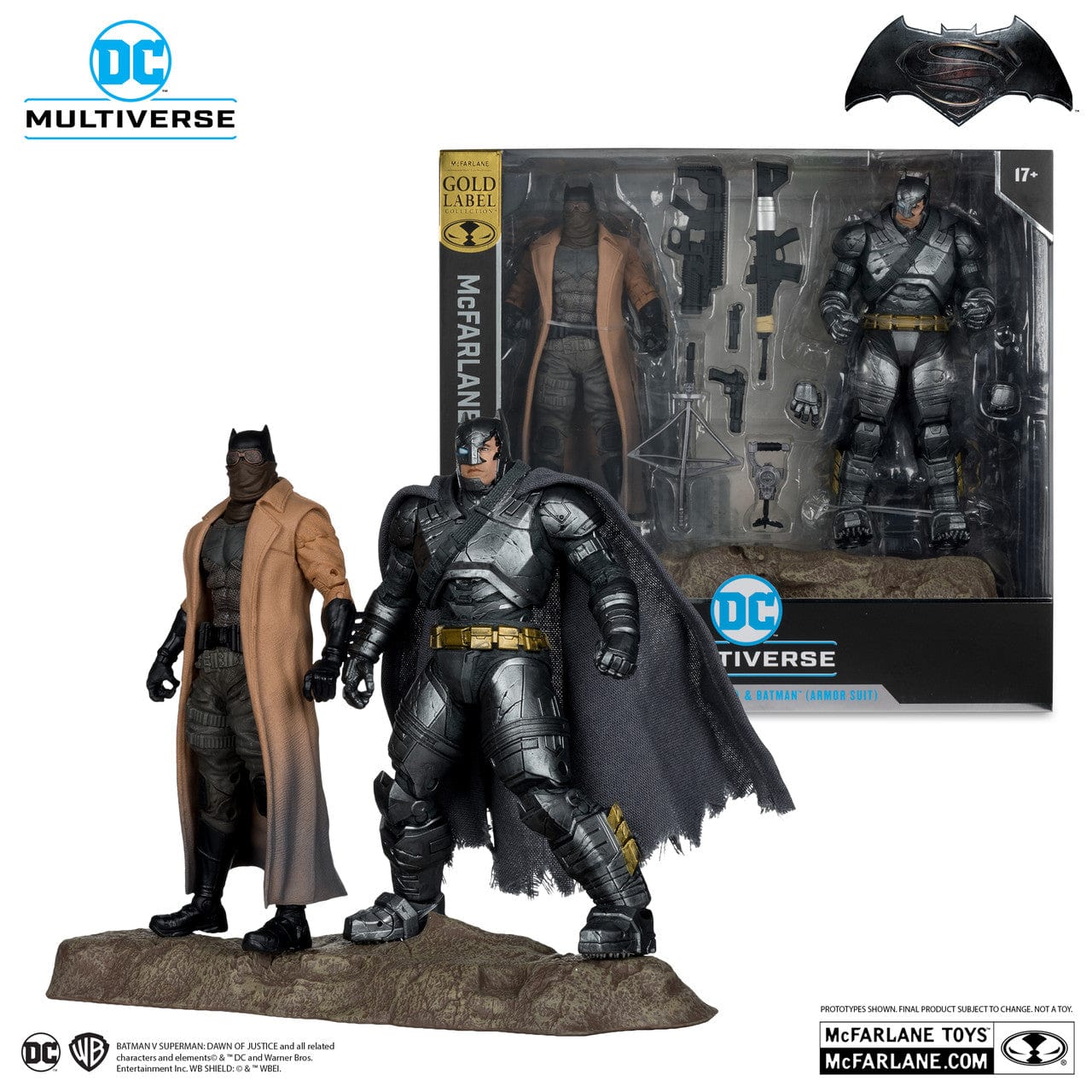 McFarlane Toys DC Multiverse Batman Knightmare & Armor Suit Batman VS Superman Dawn Of Justice