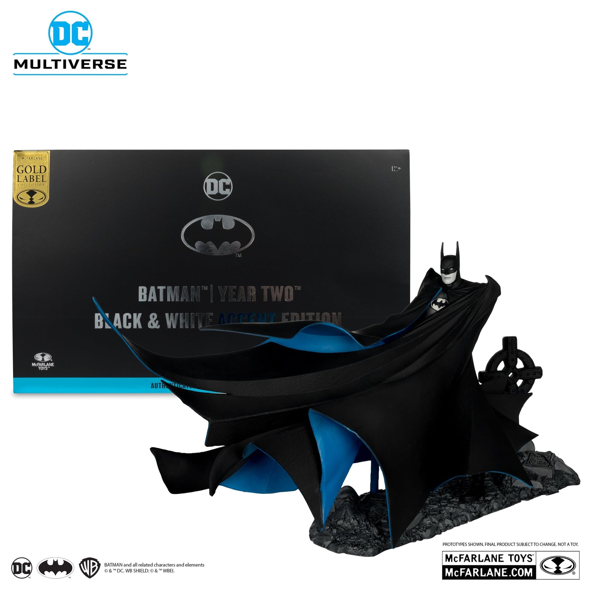 McFarlane Toys DC Multiverse Batman Year 2 Black & White Accent