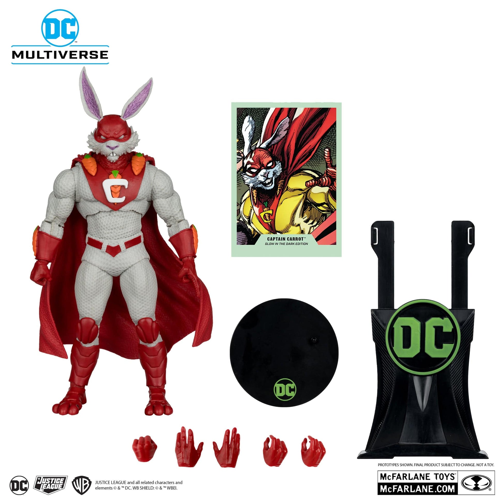 McFarlane Toys DC Multiverse Captain Carrot Justice League Incarnate Glow In The Dark