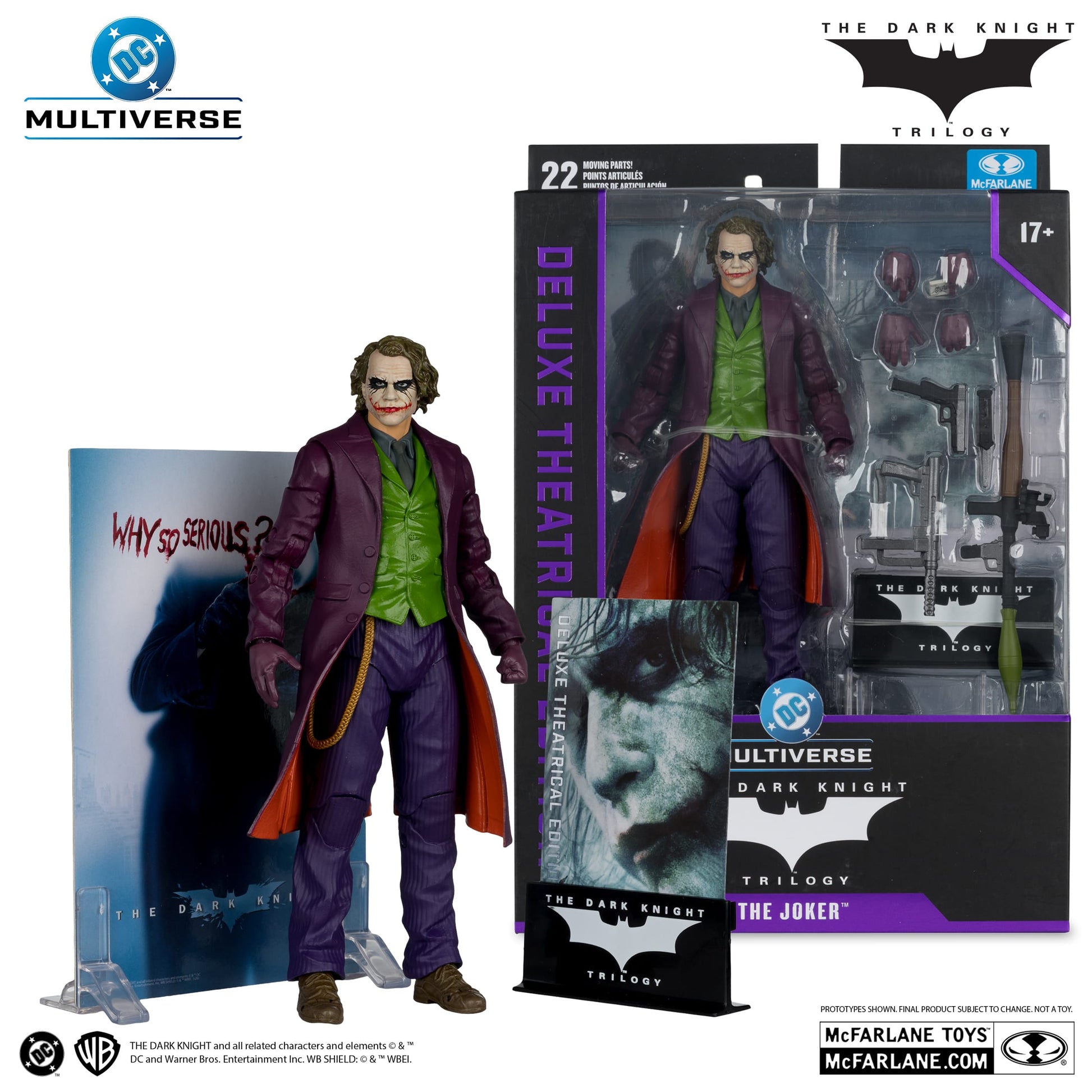 McFarlane Toys DC Multiverse The Joker The Dark Knight Deluxe Theatrical Edition Figure