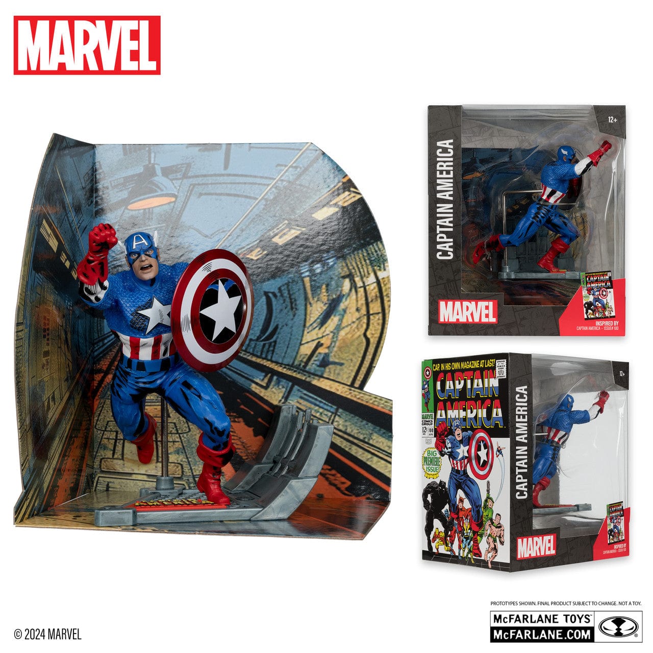 McFarlane Toys Marvel Captain America 1:10th Scale Captain America #100