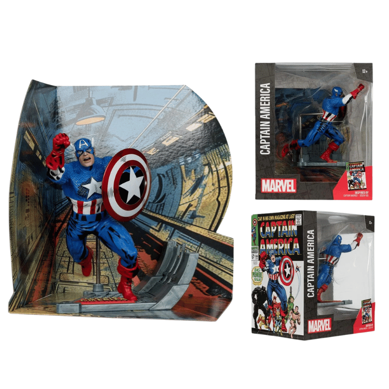 McFarlane Toys Marvel Captain America 1:10th Scale Figure Captain America #100