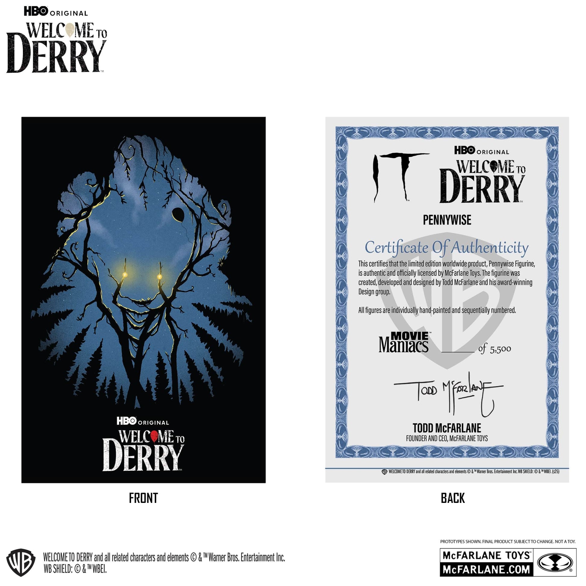 McFarlane Toys Movie Maniacs Pennywise Welcome To Derry