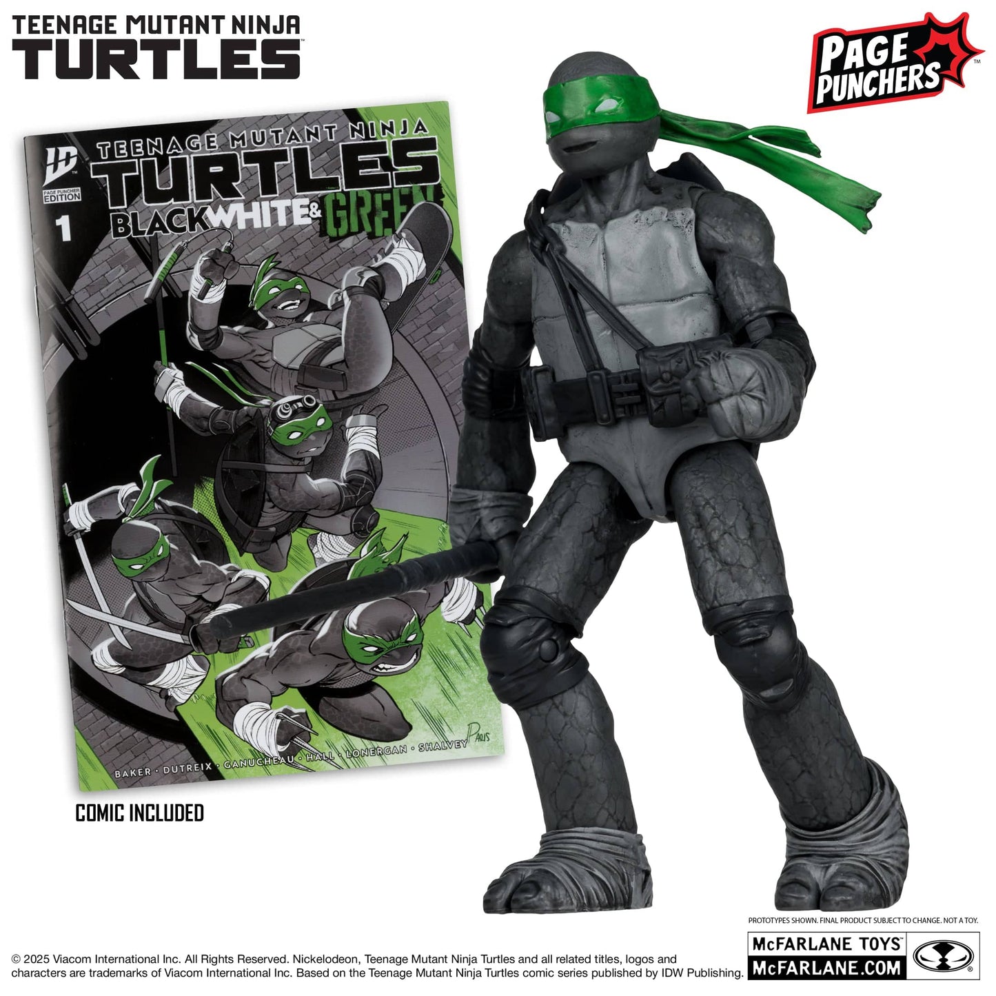 McFarlane Toys Teenage Mutant Ninja Turtles Donatello Black, White & Green Action figure