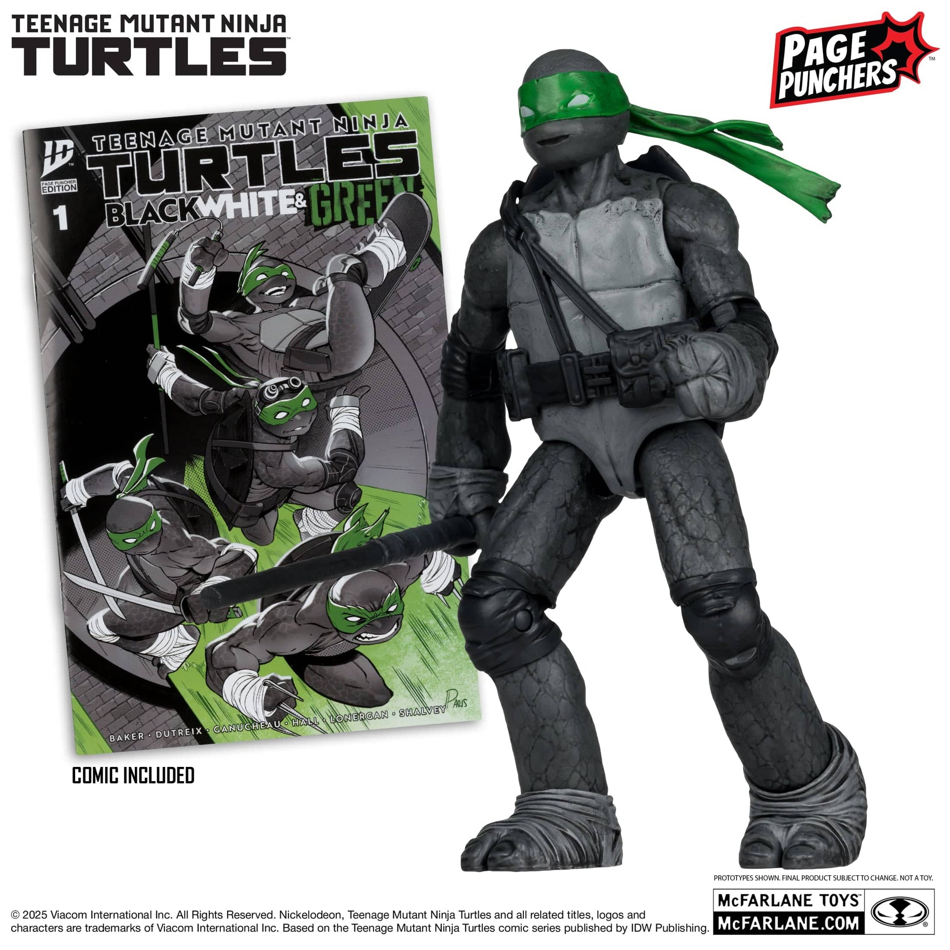 McFarlane Toys Teenage Mutant Ninja Turtles Donatello Black, White & Green Action figure