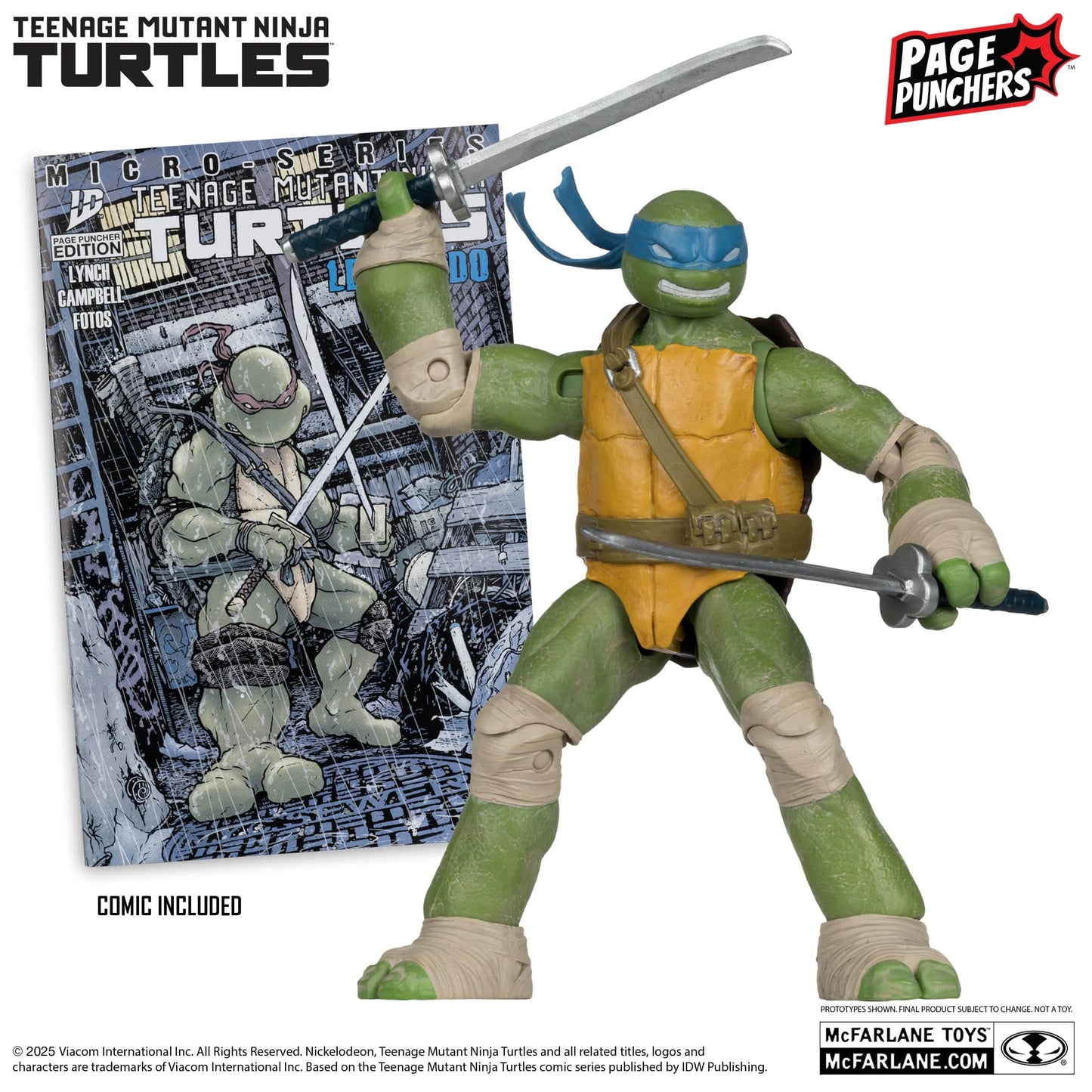 McFarlane Toys Teenage Mutant Ninja Turtles Leonardo Page Puncher Action Figure