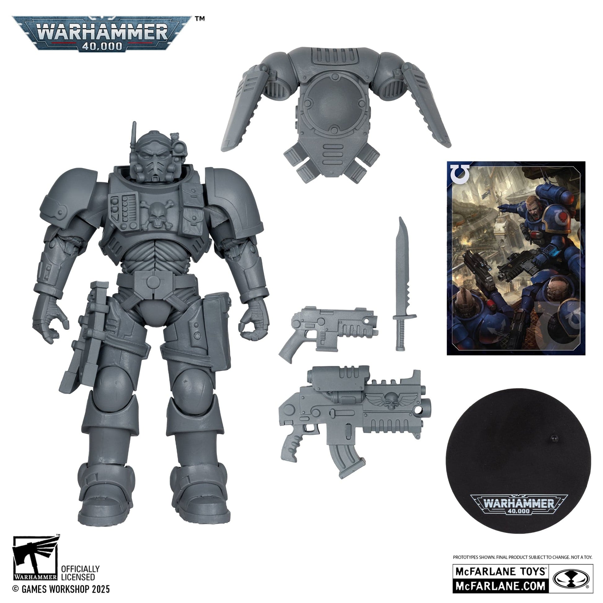 McFarlane Toys Warhammer 40,000 Lieutenant In Phobos Armour Unpainted