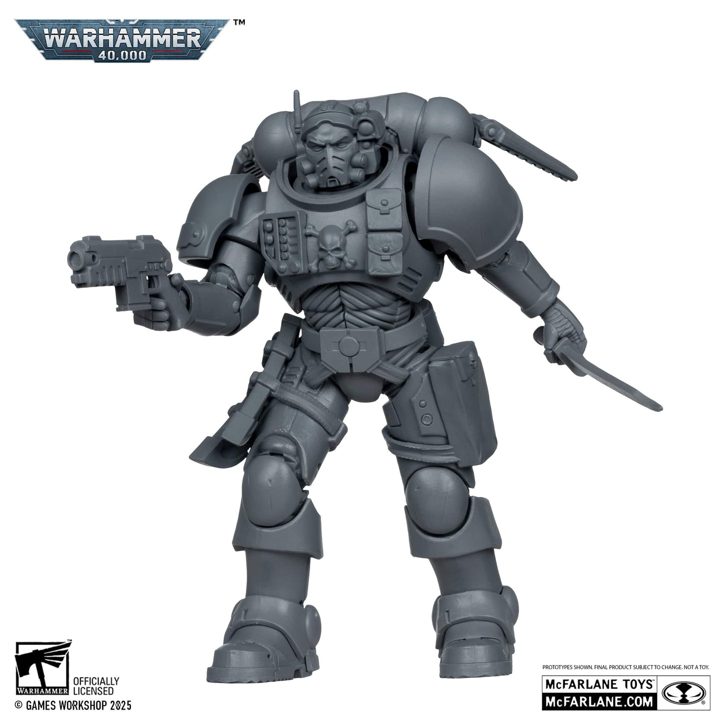 McFarlane Toys Warhammer 40,000 Lieutenant In Phobos Armour Unpainted