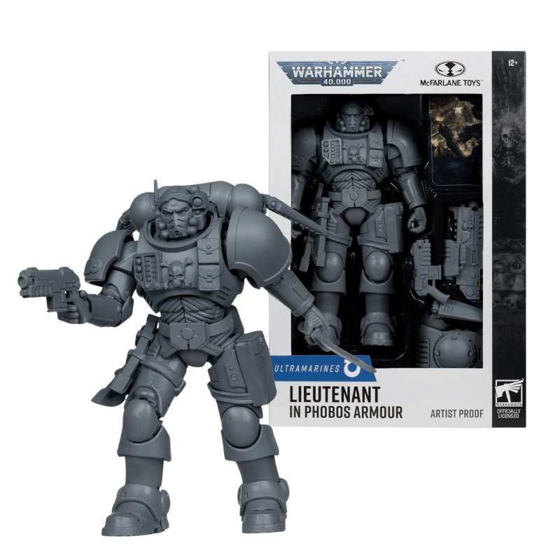 McFarlane Toys Warhammer 40,000 Lieutenant In Phobos Armour Unpainted Figure