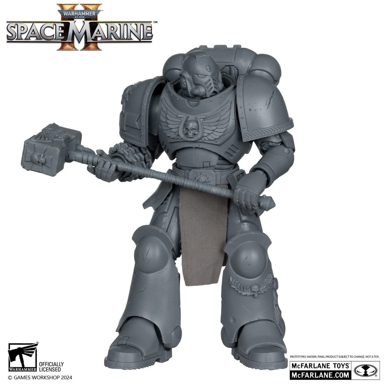 McFarlane Toys Warhammer 40,000 Lieutenant Titus Unpainted Space Marine 2