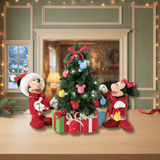 Mickey & Minnie Mouse Tree Decoration Light-up Figurine Disney Possible Dreams by Department 56 6017664