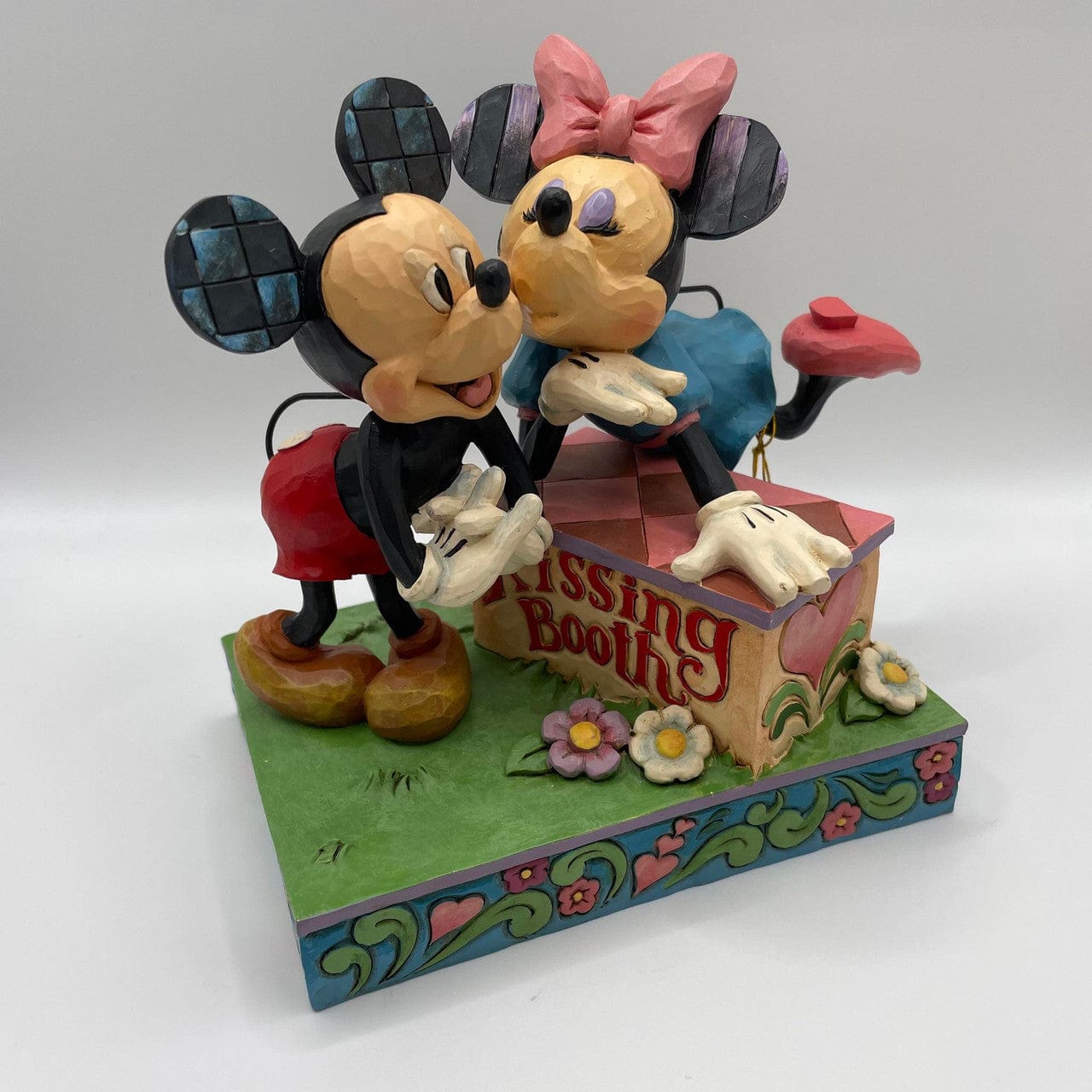 Disney Traditions Valentines Mickey and Minnie 4 Pack Bundle Figurines - Kissing Booth, Campfire, Sharing Memories and Lovebirds