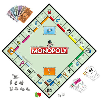 Monopoly Classic Board Game with Updated Community Chest Cards