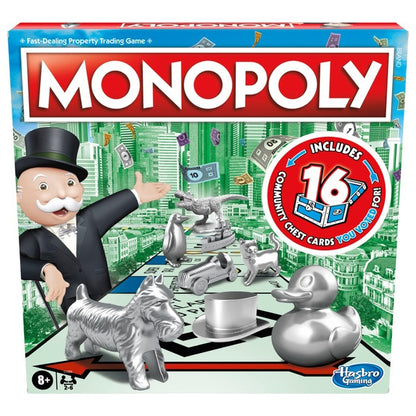 Monopoly Classic Board Game with Updated Community Chest Cards