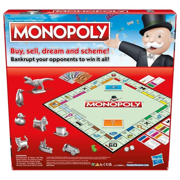 Monopoly Classic Board Game with Updated Community Chest Cards