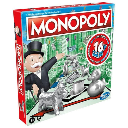 Monopoly Classic Board Game with Updated Community Chest Cards