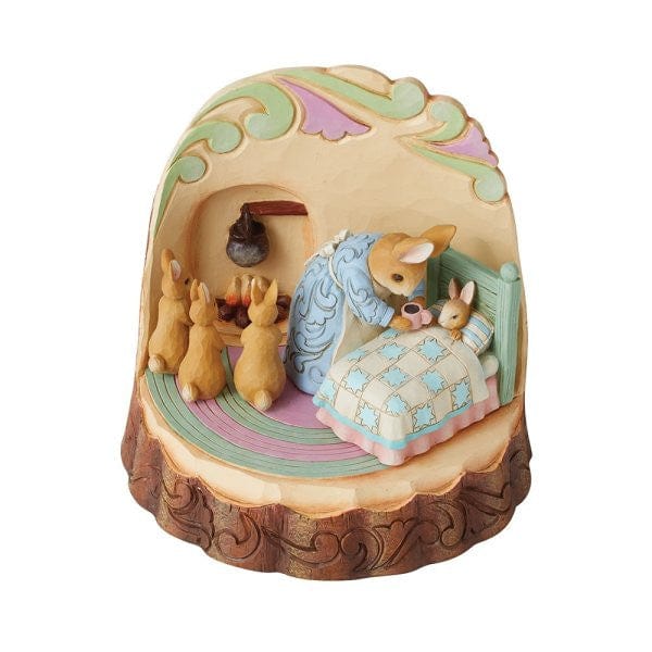 Mrs Rabbit and Bunnies Carved by Heart Figurine By Jim Shore