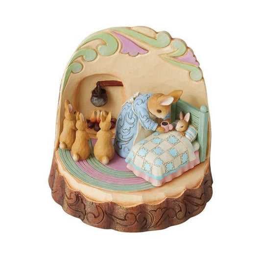 Mrs Rabbit and Bunnies Carved by Heart Figurine By Jim Shore