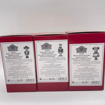 Disney Traditions Triple Pack - Mickey, Minnie & Donald Nutcracker Hanging Ornaments