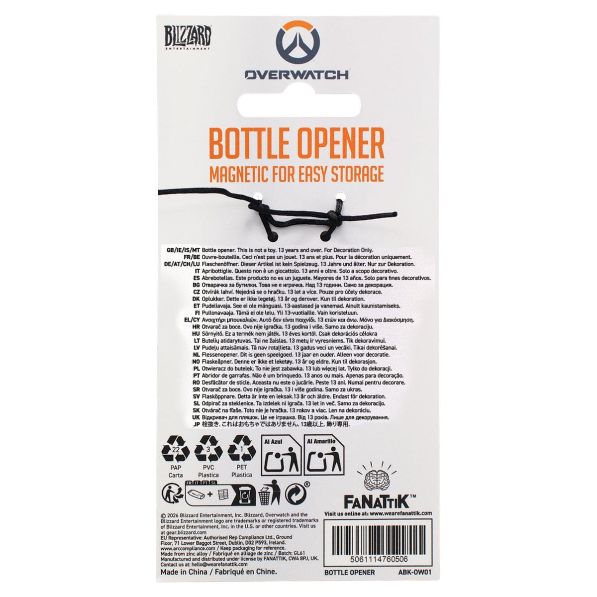 Overwatch Logo Magnetic Bottle Opener