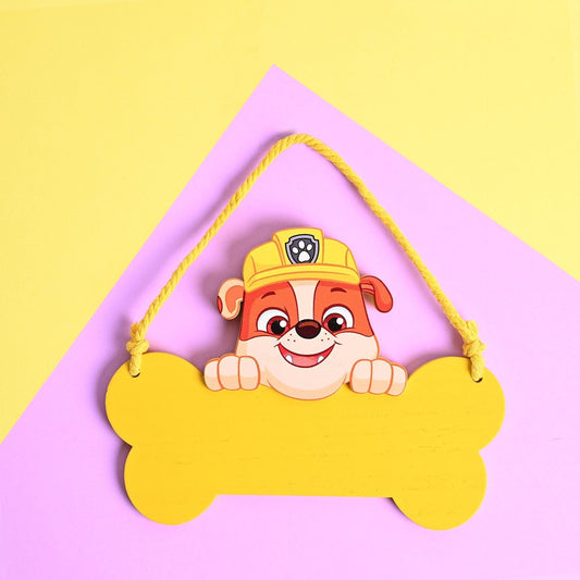 Paw Patrol Hanging Plaque - Rubble