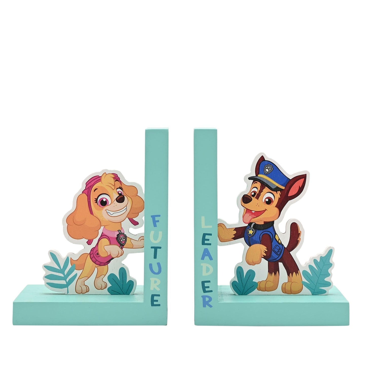 Paw Patrol Skye and Chase Wooden Bookends