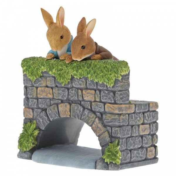 Peter & Benjamin Bunny on the Bridge Figurine