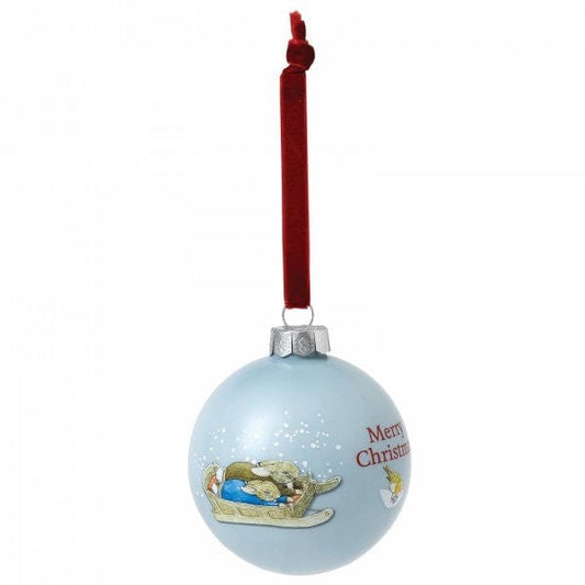 Peter & Benjamin's Fun in the Snow Christmas Bauble