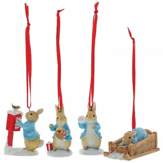 Peter Rabbit Set of 4 Hanging Ornaments