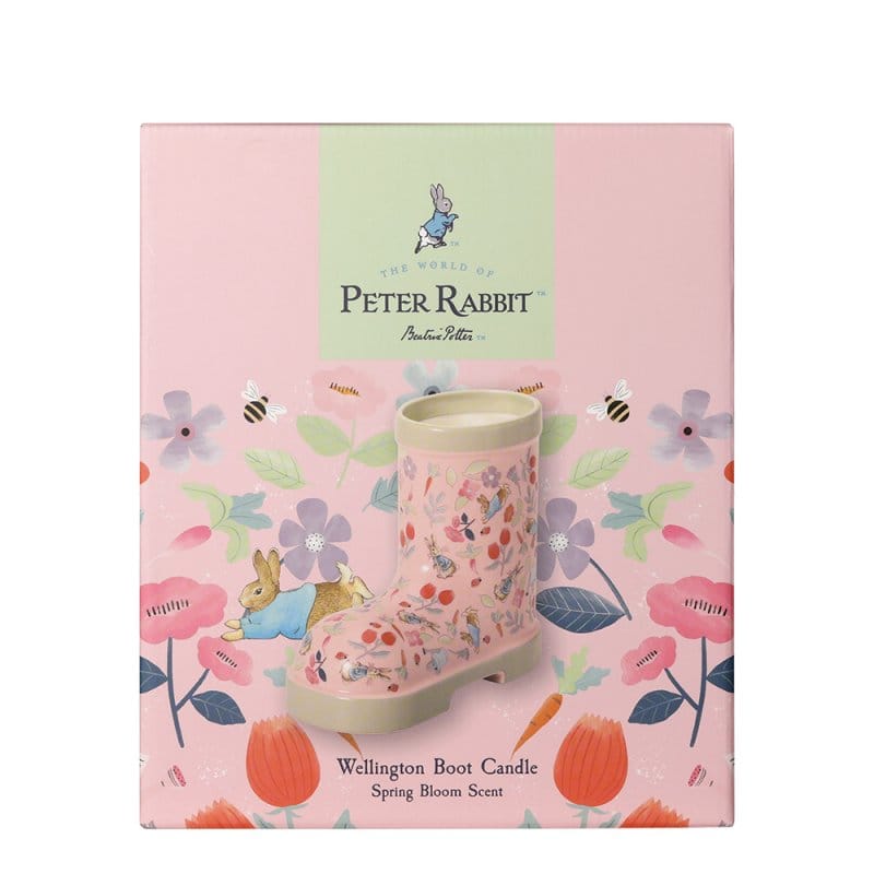 Peter Rabbit Spring Bloom Wellington Boot Shaped Candle By Peter Rabbit Home Fragrance