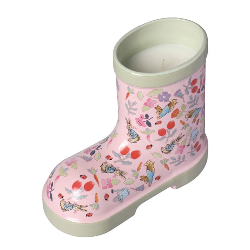 Peter Rabbit Spring Bloom Wellington Boot Shaped Candle By Peter Rabbit Home Fragrance