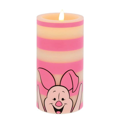 Piglet White and Pink Striped LED Candle by Disney Home Fragrance