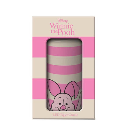 Piglet White and Pink Striped LED Candle by Disney Home Fragrance